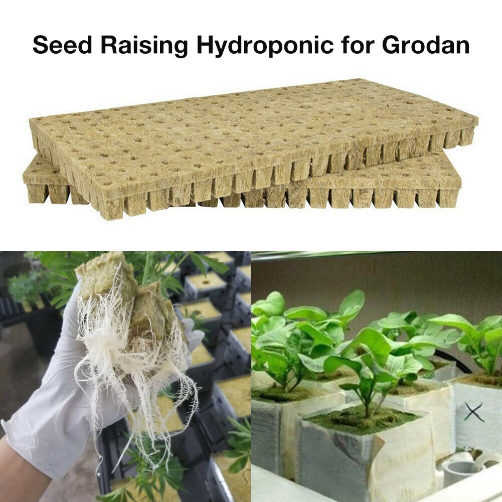 50Pcs Soilles Plantin Sponge Planting Grow Groden Starter Cubes Rockwool Media Spread Cloning Rock Wool Cubes 25x25x40mm