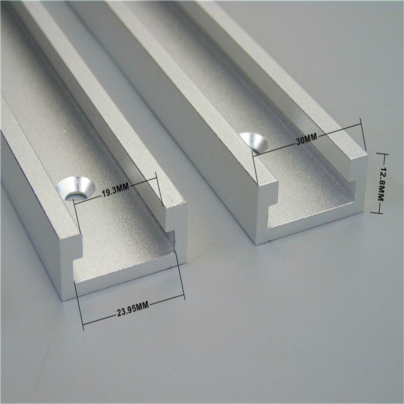 Aluminium T-Track Slot Mijter Track Jig Armatuur Voor Router Tafel Bandsaws Houtbewerking Diy Tool Lengte 300/400/500/600/800 Mm