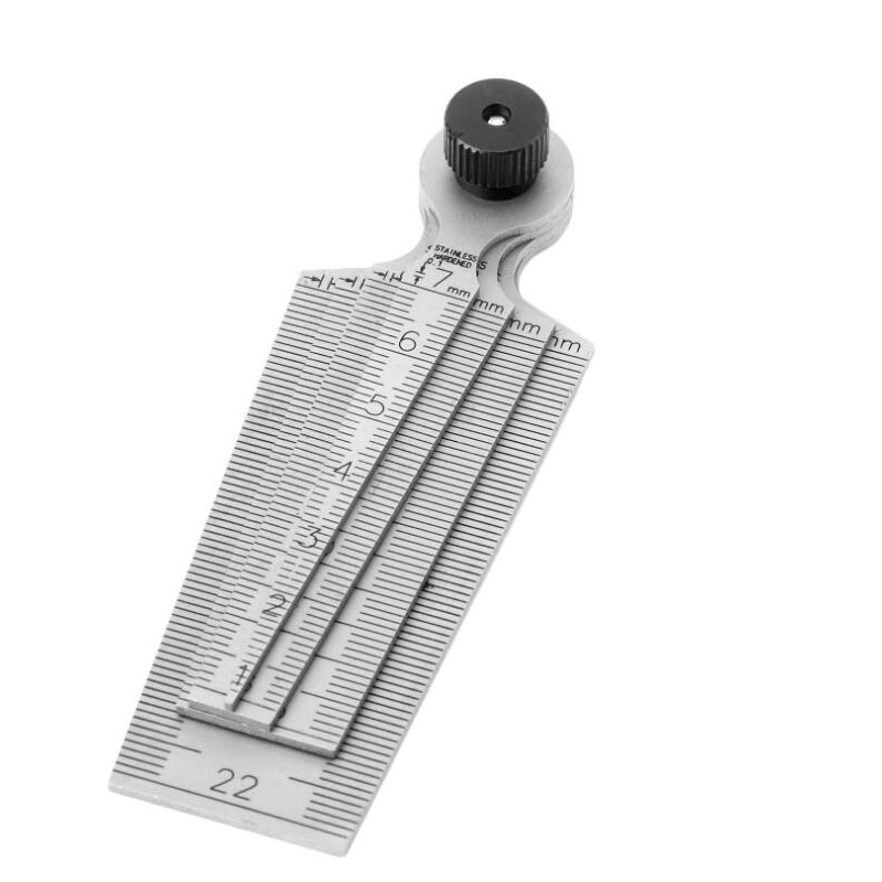 Conical Double-Sided Feeler Gauge Clearance Ruler 0-29mm Triangle Feeler Depth Gauge Clearance Hole Measurement Tool