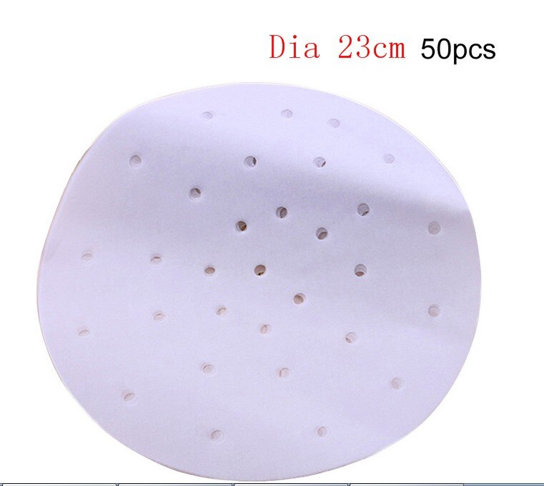 50/100 st bambu korg ångpapper kök matlagning bambu ångare dim sum papper under ånga matta runda non stick ångpapper: 7