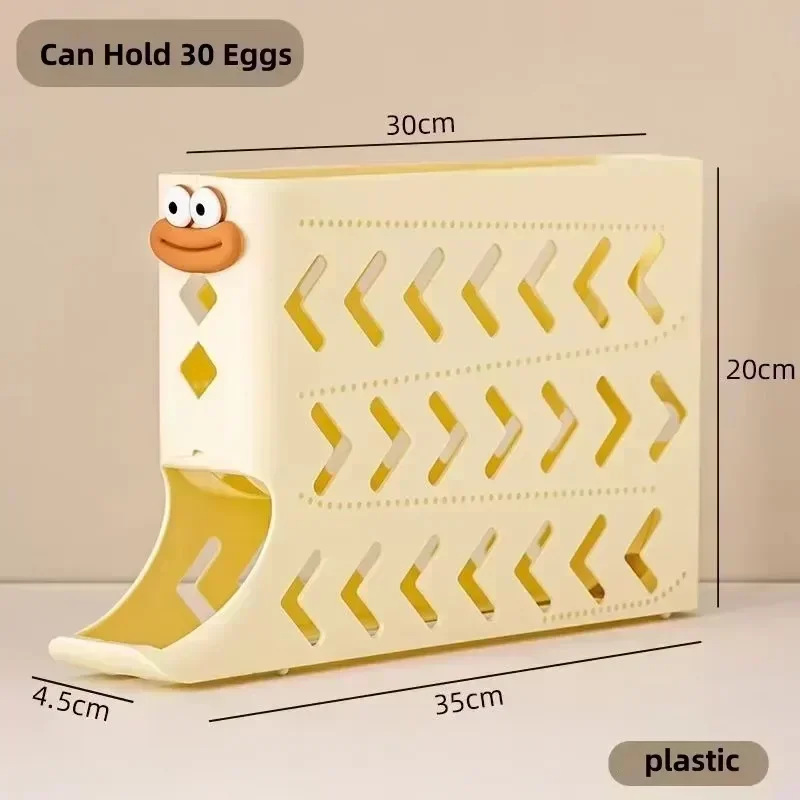 Porte-œufs à 4 couches pour réfrigérateur, distributeur d'œufs à roulement automatique, support à œufs de grande capacité, organisateur d'œufs de stockage pour réfrigérateur: Bleu profond