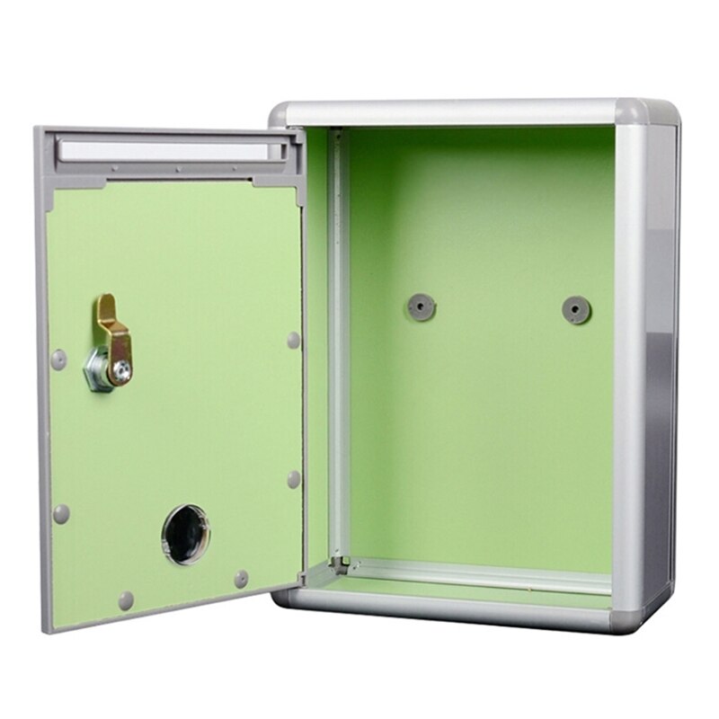 Wall Mount Lockable Mailbox Outdoor Galvanized Metal Key Commercial Rural Parcel Box Packages Slot Secure Lock