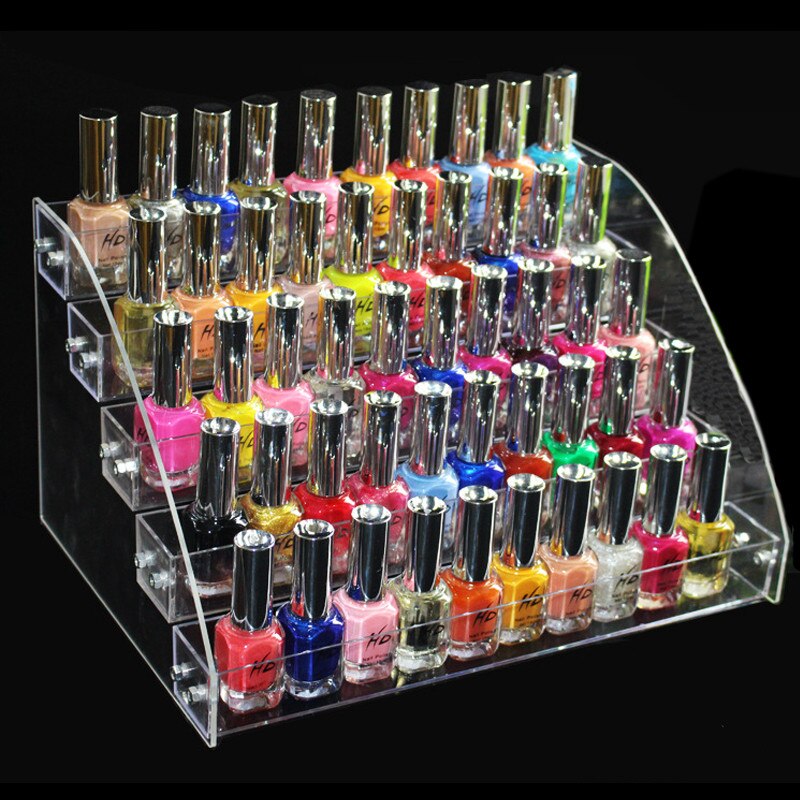5/6/7 Lagen Acryl Nagellak Display Organisator Plank Clear Cosmetische Display Rack Holder Frame Sieraden Stand Opbergdoos