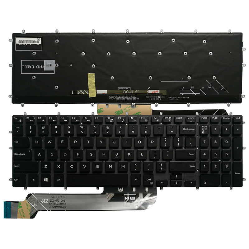 Ons Toetsenbord Voor Dell Inspiron 15 5565 5567 Met Palmrest Bovenste Deksel Met Backlit Grijs Frame: US Keyboard
