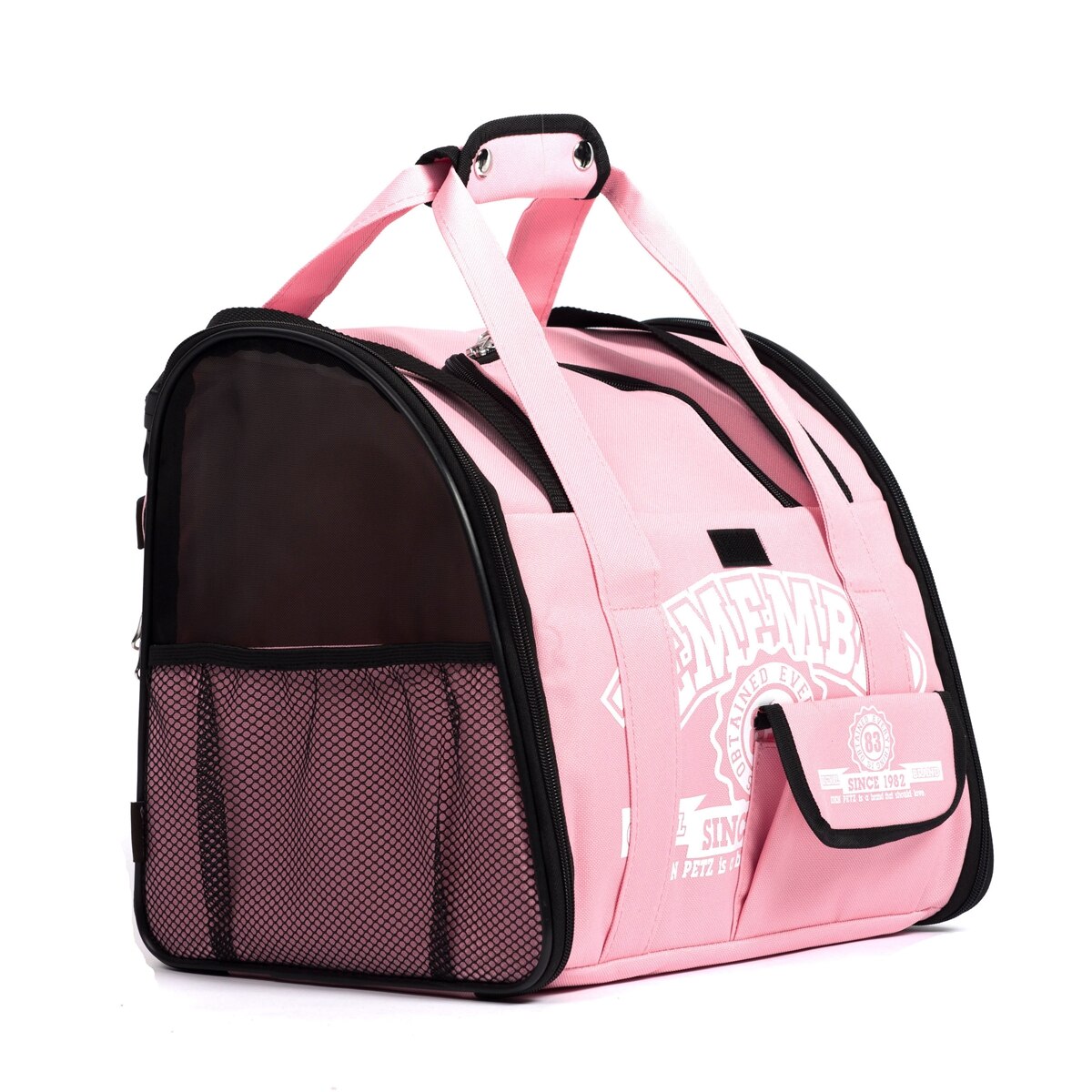 Kot plecak dla psa przewoźnik samochodowy torba podsiodłowa komfort transportu podwójne ramię podróży plecak na zwierzę: różowy
