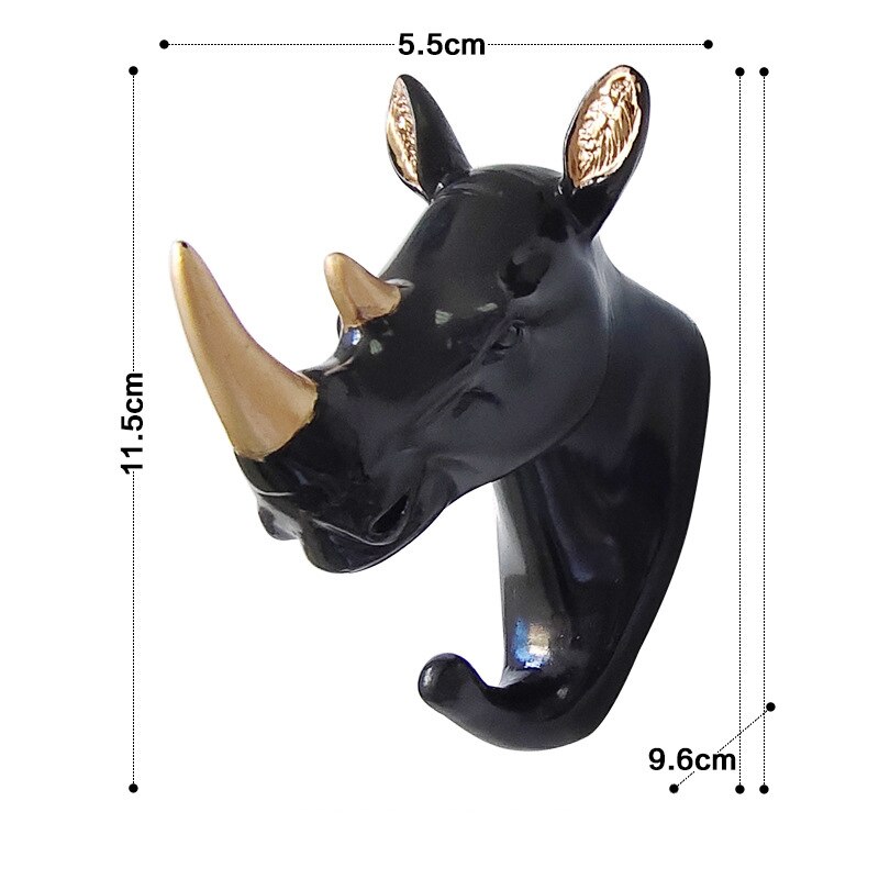 Perchero con cabeza de Animal montado en la pared, Perchero de pared, caballo, jirafa, alce, elefante, gancho decorativo para decoración de habitación, accesorio de baño: RH