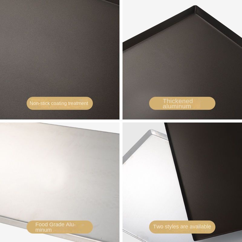 Rechthoekige 60X40 Aluminium Antiaanbaklaag Haakse Bakvorm Bakvorm Met Antiaanbaklaag Cake Bakvorm Oven Commercieel Gebruik