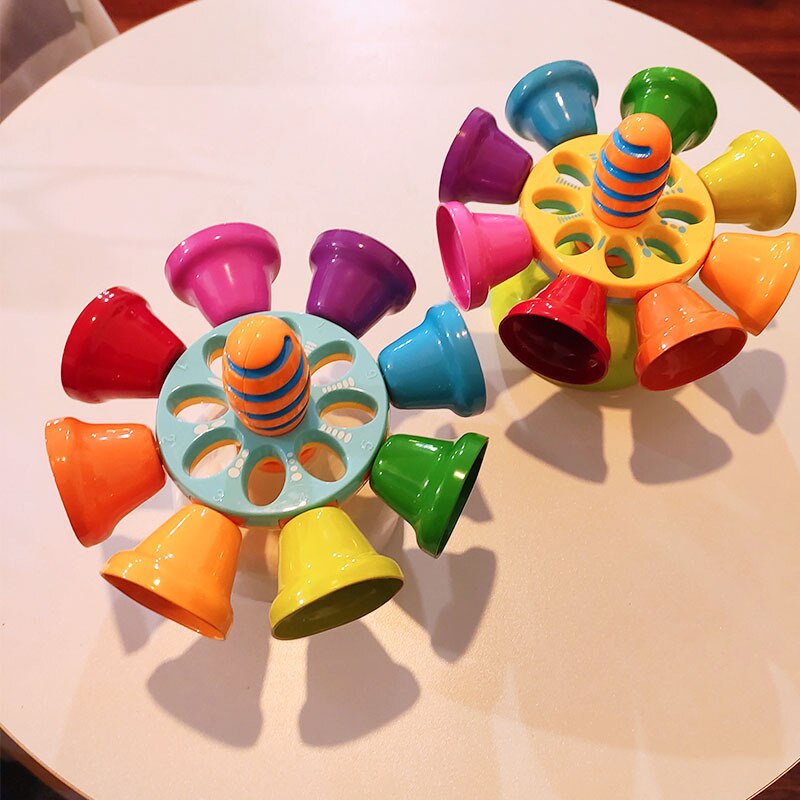 Bebé colorido nota percusión Bell estridente sonido de campana de juguete Musical temprana educación Musical instrumento para los niños