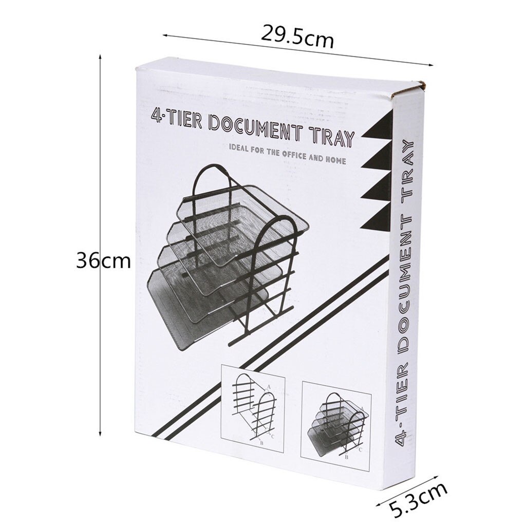 Office A4 Paper Organizer Document File Letter Book Brochure Filling Tray Rack Shelf Carrier Metal Wire Mesh Storage Holder