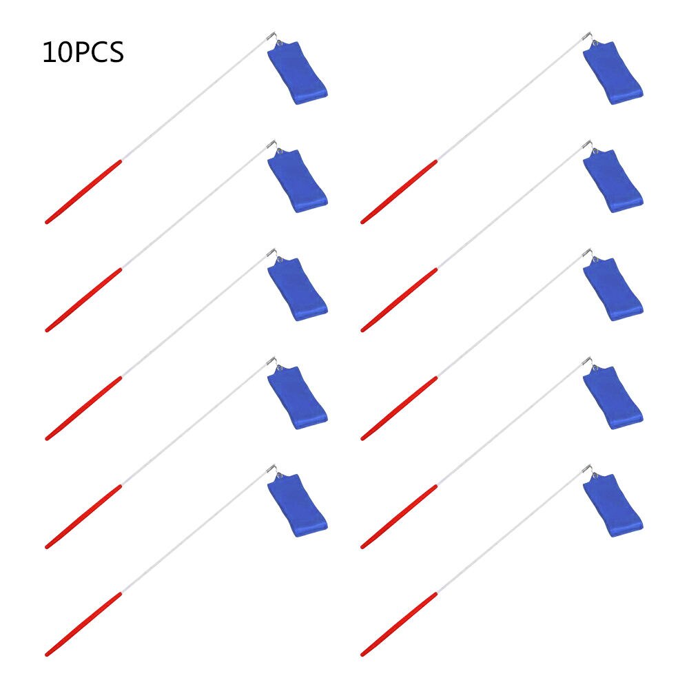 10pcs 4m Rhythmic Gymnastics Ribbons Silks And Satins For Colleges Students Training Dance Performance Ribbons Fitness Tool: Blue