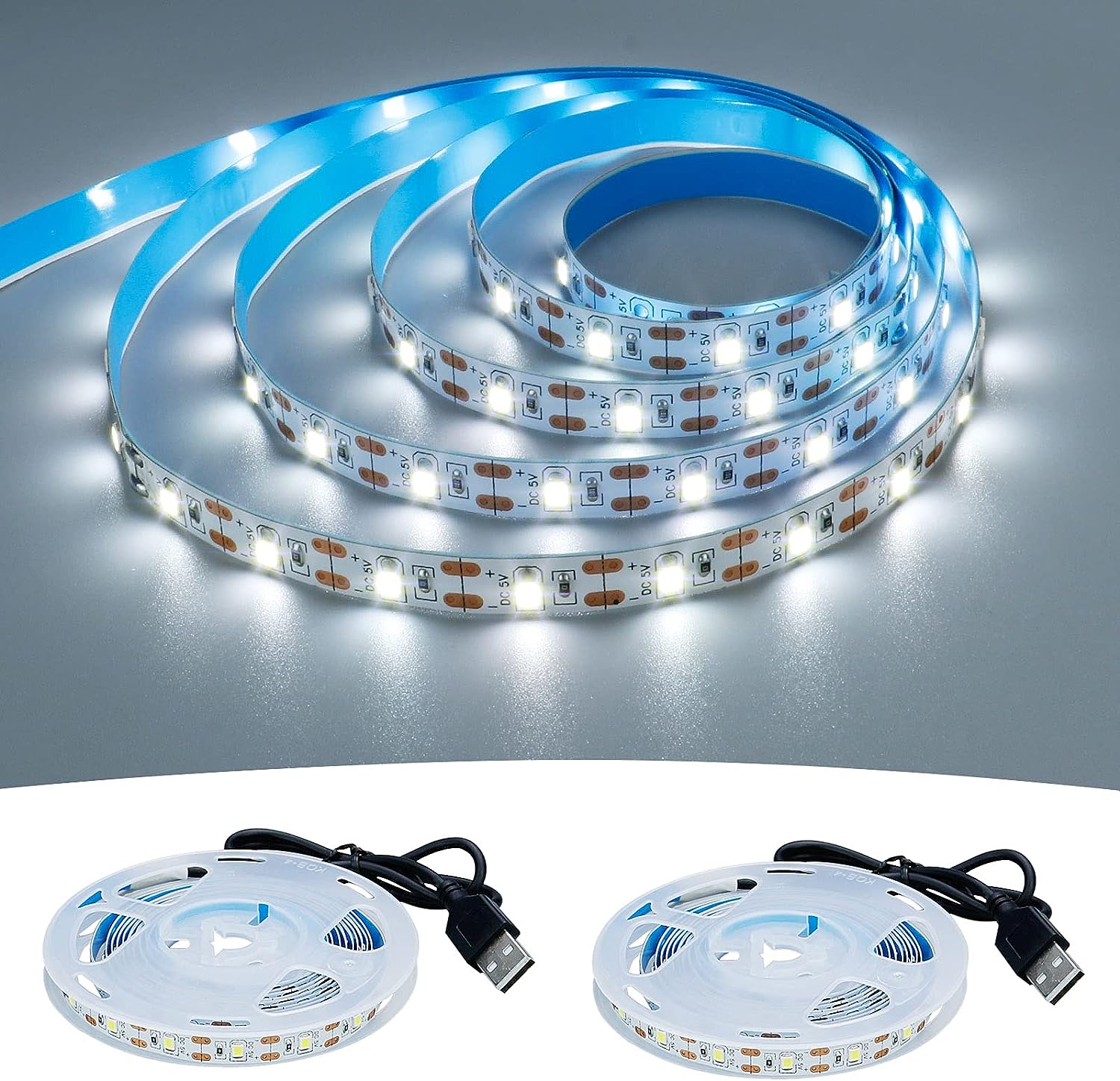 Dc 5v usb tiras de led 2835 branco quente luz de tira led tv fundo iluminação fita decoração para casa lâmpada 1m 2m 3m 4m 5m tira led: Azul / 3 m