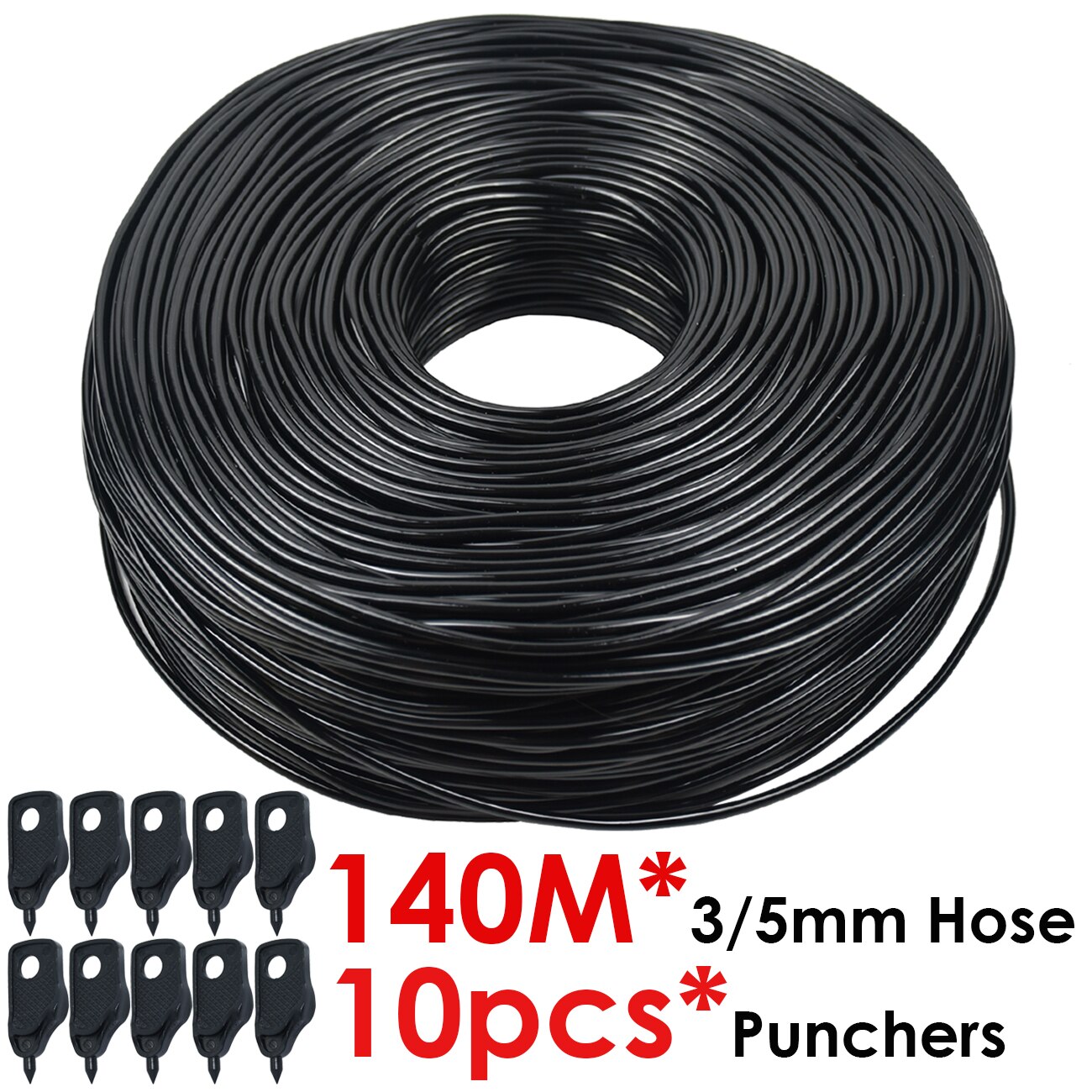 Sprycle 5-140M 3/5Mm Pvc Slang Micro Drip Irrigatie Systeem W/Puncher 1/8 ''tuin Tubing Pijp Pijl Druppelaar Planten Kas