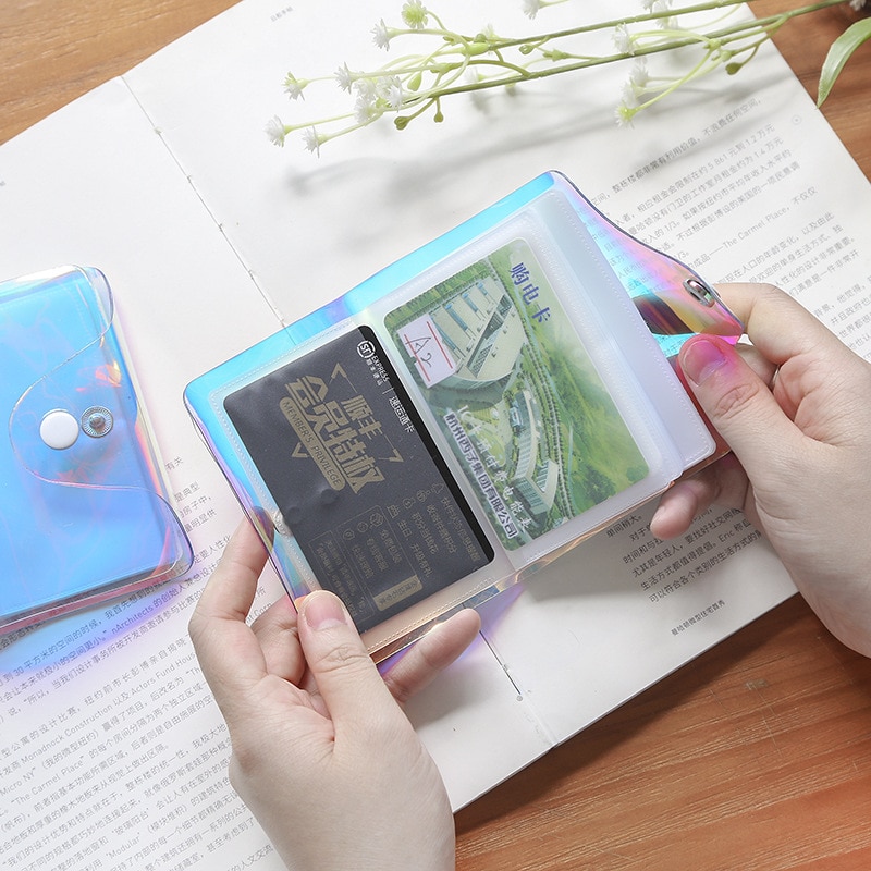 Transparent Credit Card Holder Women Card Case Organizer Wallet Clear Pvc Passport Cards Cover 20/36Bits Card Bag