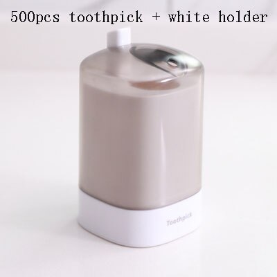 Bamboo toothpicks automatic pressing toothpick box bulk tooth picks hygiene teeth cure cleaning dent disposable toothpicks: holder white