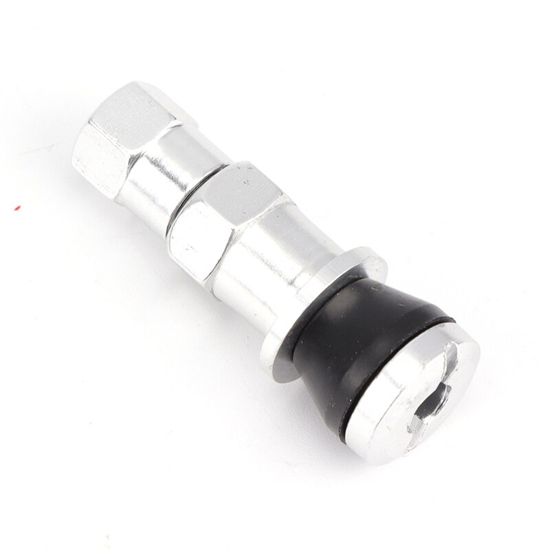 1 Pcs Alloy Rubber Straight valve/bend valve Tubeless Tyre Bicycle Auto Parts Tire Valve Accessories 5 colors: silver straight
