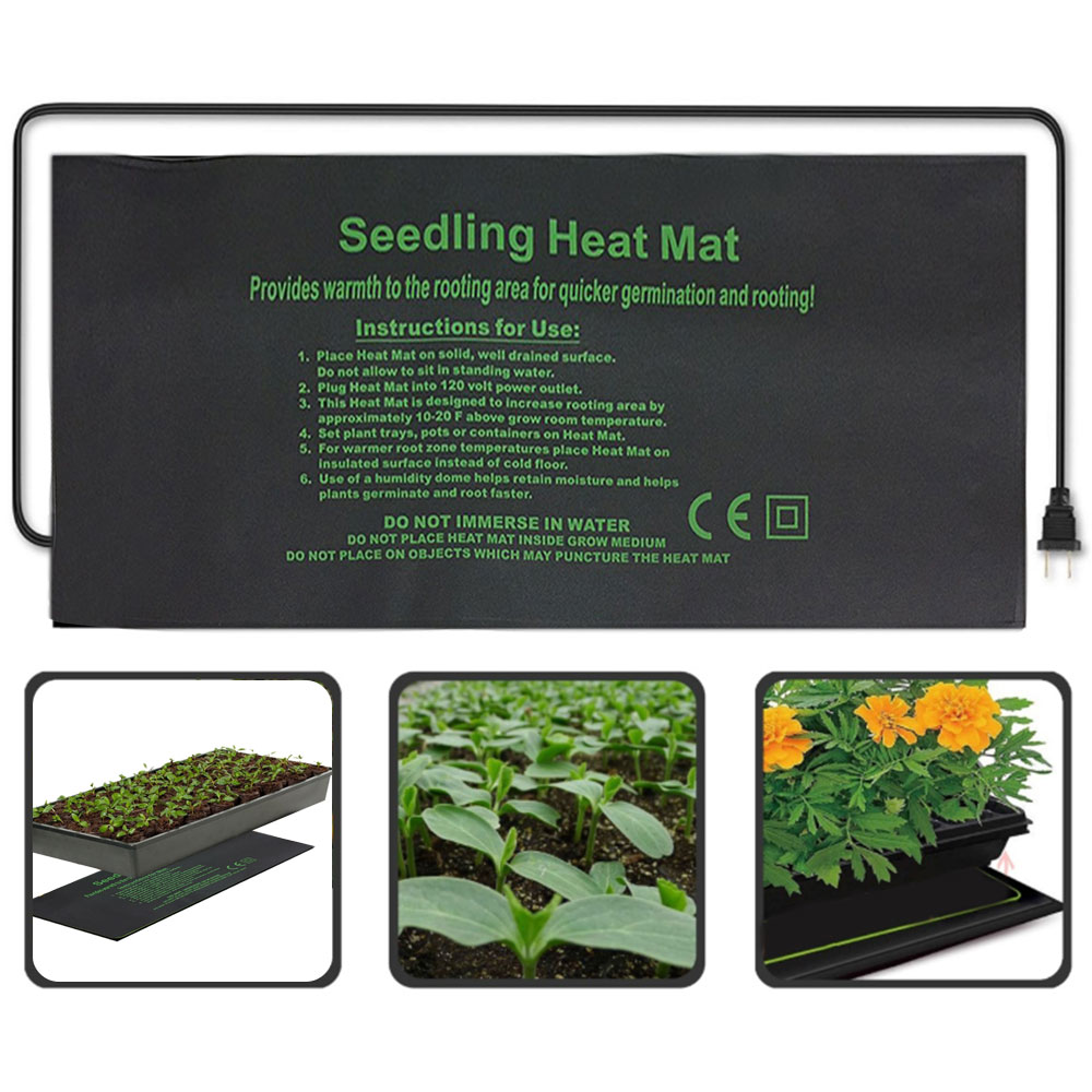 Haveplante opvarmningsmåtte 110v 220v frøplanteblomst elektrisk tæppe varm opvarmningspude pvc vandtæt plante hydroponisk varmemåtte