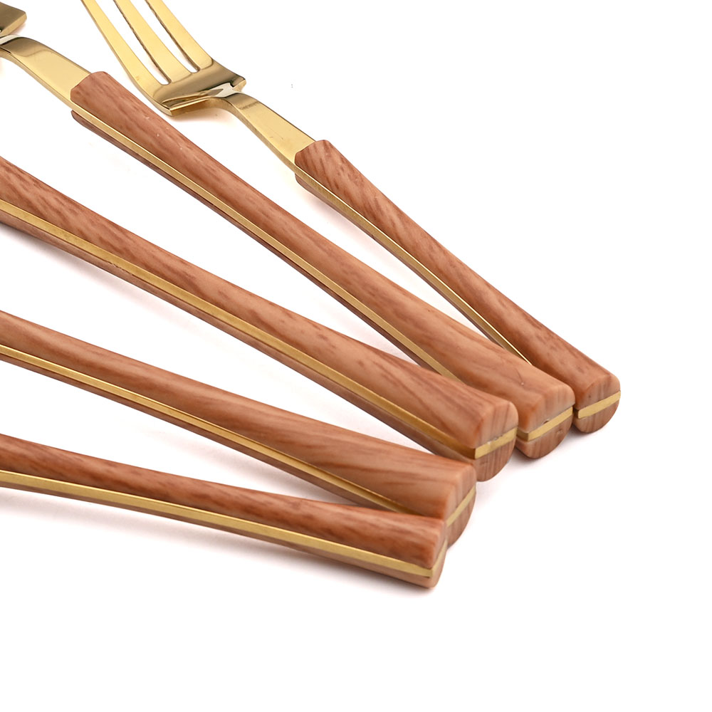 1/2/4/6/8 Set Stainless Steel Flatware Set Wooden Handle Cutlery Set Dinnerware Western Knife Fork Spoon Tableware Kitchen Decor