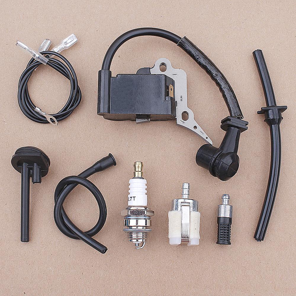 Ignition Coil Module Fuel Filter Line Pipe Kit For Chinese Chainsaw 2500 25CC Zenoah G2500 Garden Spare Parts