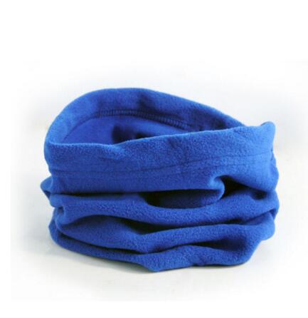 3 i 1 vinter unisex kvinder mænd sport termisk fleece tørklæde snood nakkevarmer ansigtsmaske beanie hatte: Blå