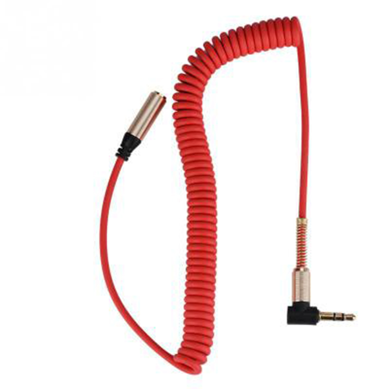 3.5Mm Aux Audio Verlengkabel 3.5 Jack Man-vrouw Audio Extender Kabel Intrekbare Kabel: Rood