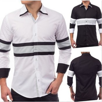 Mannen Trendy Slim Shirt Shirt Zomer Inch Mannen Korte Mouwen Shirt