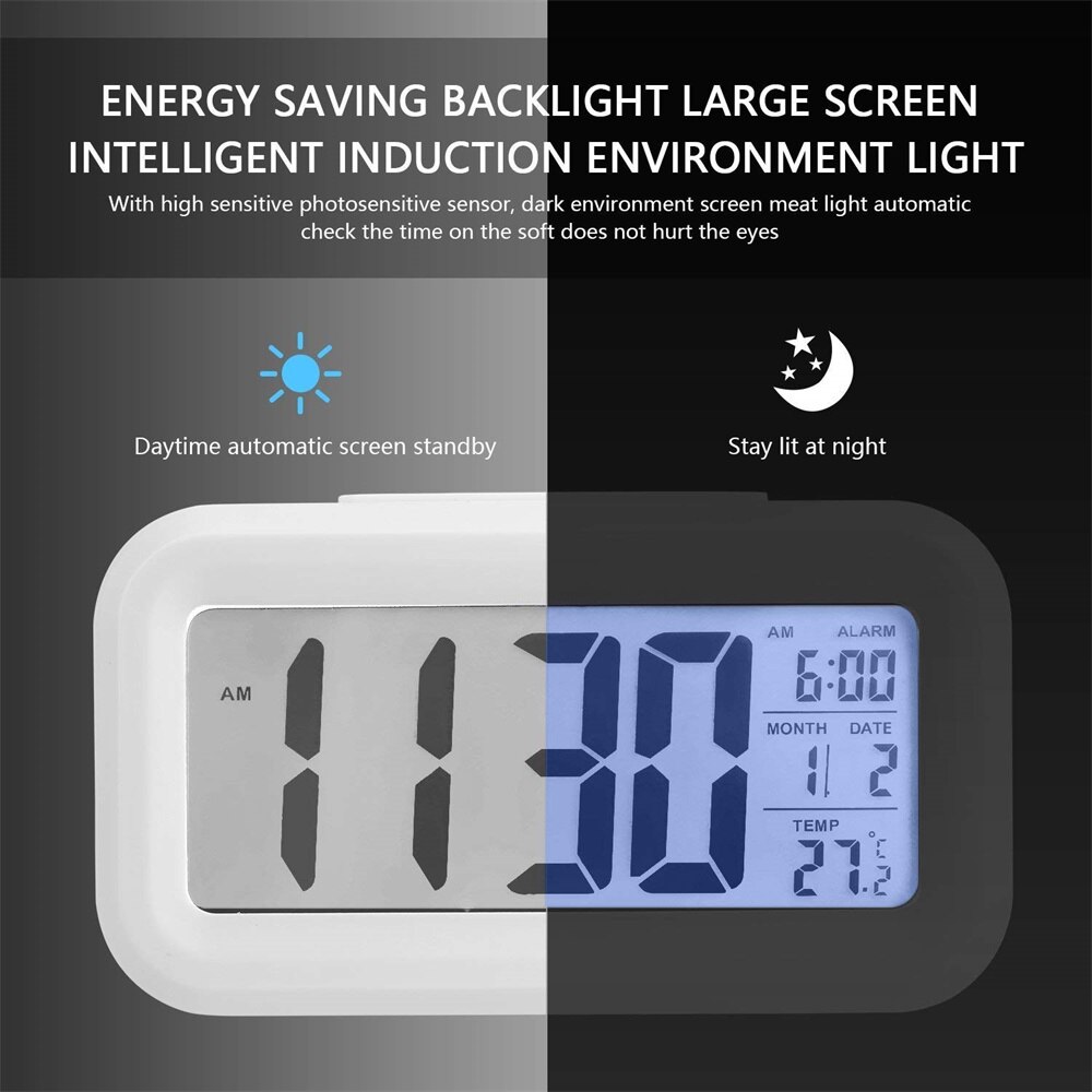 LED Digital Wecker Hintergrund beleuchtung Schlummer Daten Zeit kalender Desktop Multifunktions elektronische Hintergrund beleuchtung Tisch uhr