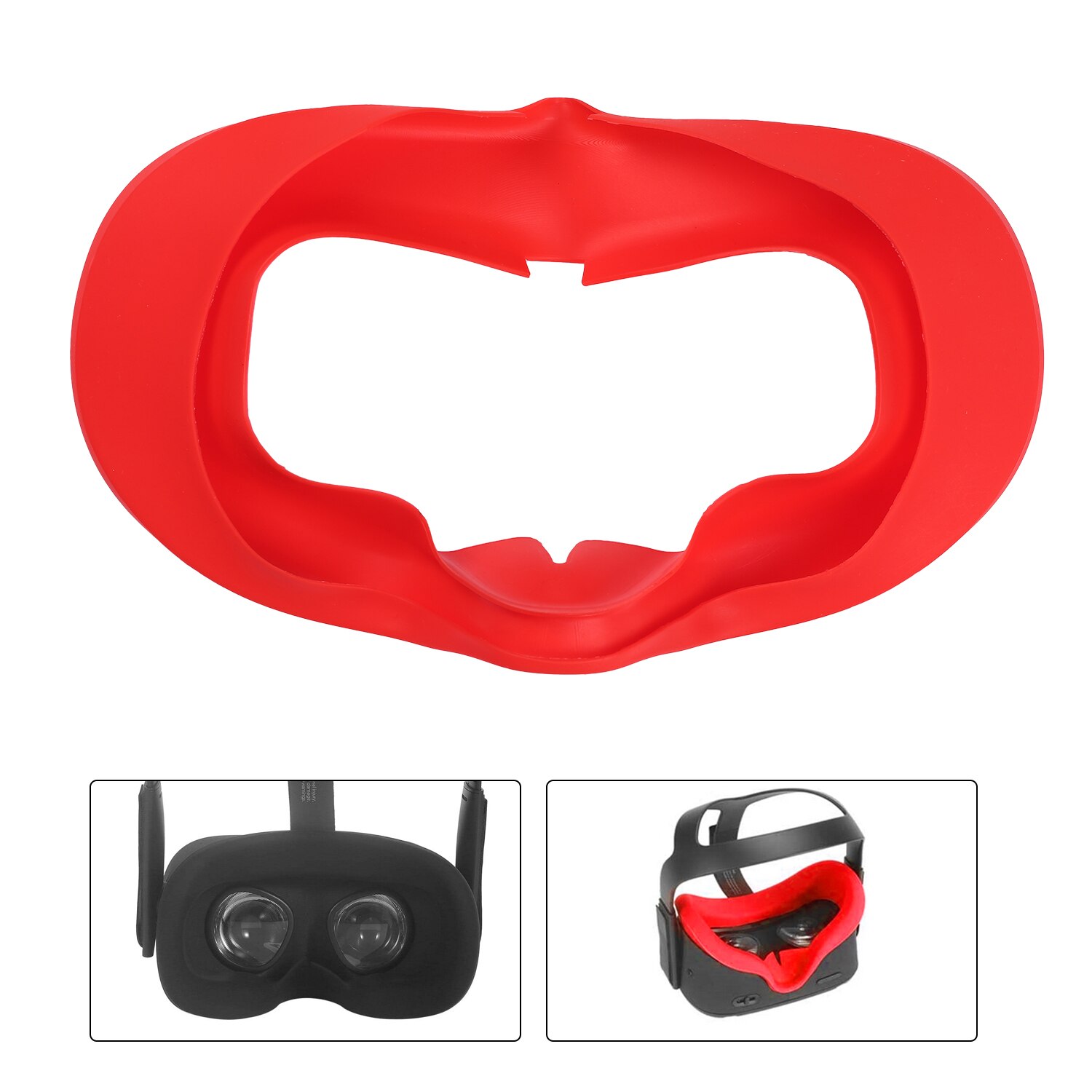 Silicone Pad Sweatproof Light Blocking VR Face Cover Washable Silicone Material for Oculus Quest VR for Virtual Headset