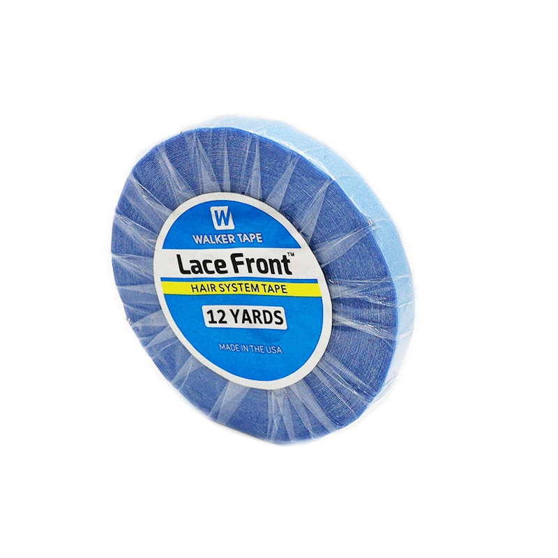 1Roll 12 Meter Lace Front Ondersteuning Tape Dubbelzijdige Hair Extensions Lijmen Haar Lijm Voor Kant Pruiken Blauw tape