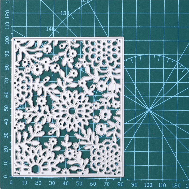 Kokorosa Floral Metal Cutting Dies for Scrapbooking Card Album Embossing Flower Background Frame Die Cut Template