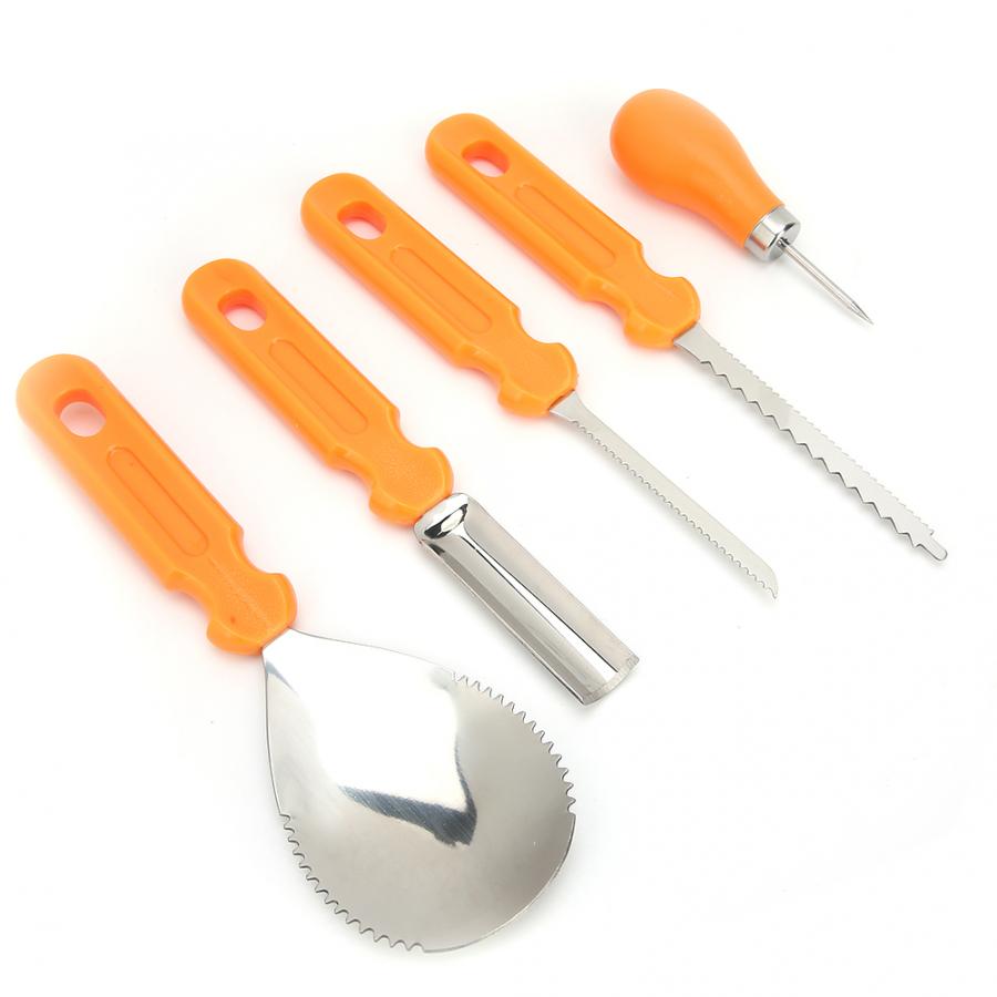 5 stk halloween græskar udskæring cutter gør-det-selv dekoration carver cutters værktøj sæt halloween græskar kit
