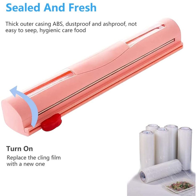 Wrap dispenser plast mat färskhet wrap cutter folie film dispenser plast vass fräs förvaringshållare kökstillbehör