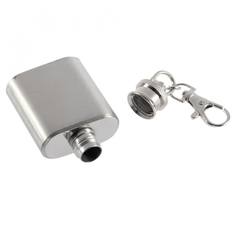 Heupfles mini pocket heupfles met sleutelhanger sleutelhanger drankopslag roestvrij staal 1oz
