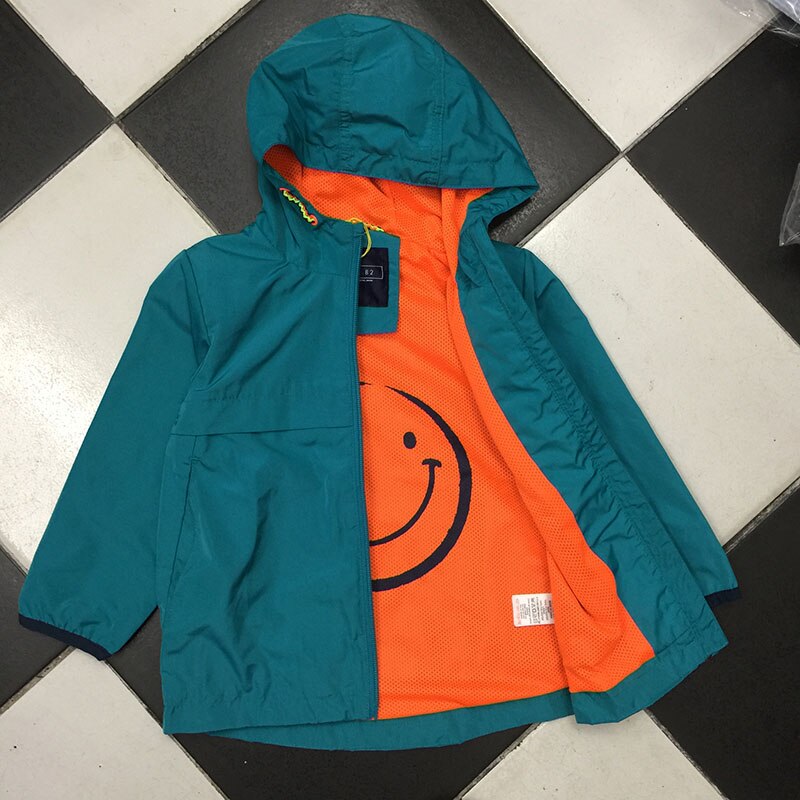 Children/Kids/Boys Blue Windproof Spring Jacket, Windbreaker with Cute Sile , size 9M to 5Y
