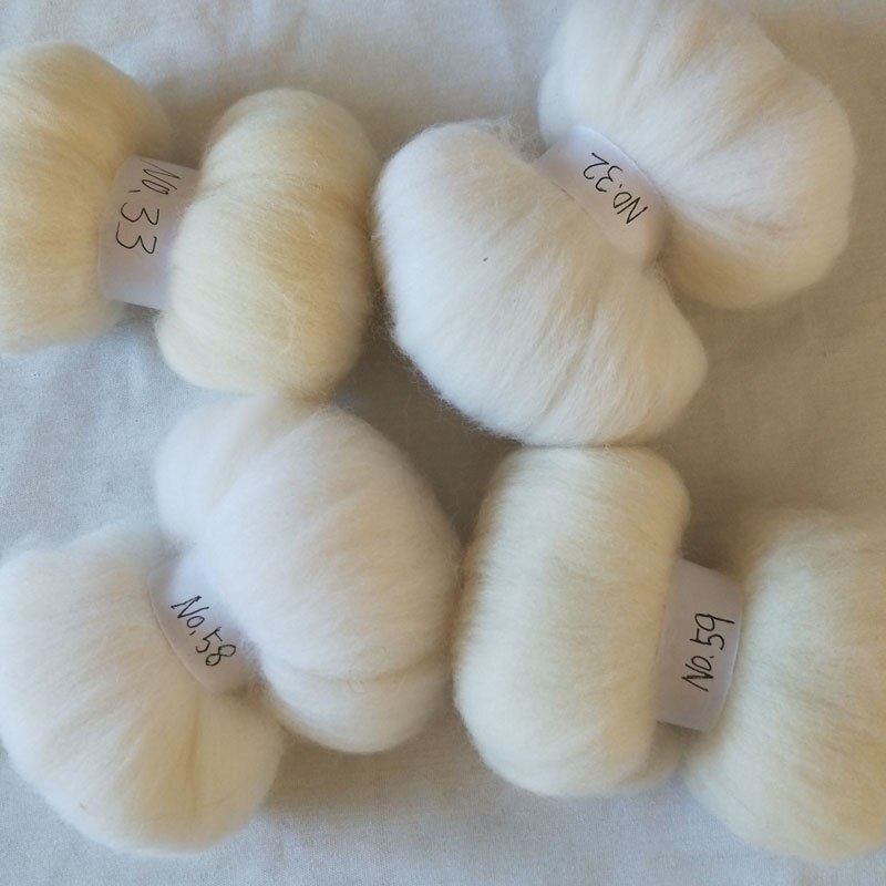 4 Kleuren Wol Fibre Roving Naaien Voor Naaldvilten Hand Geverfd Spinning DIY Fun Pop Handwerken Ruwe Wol Ambachten 20g 10g 50g 100g