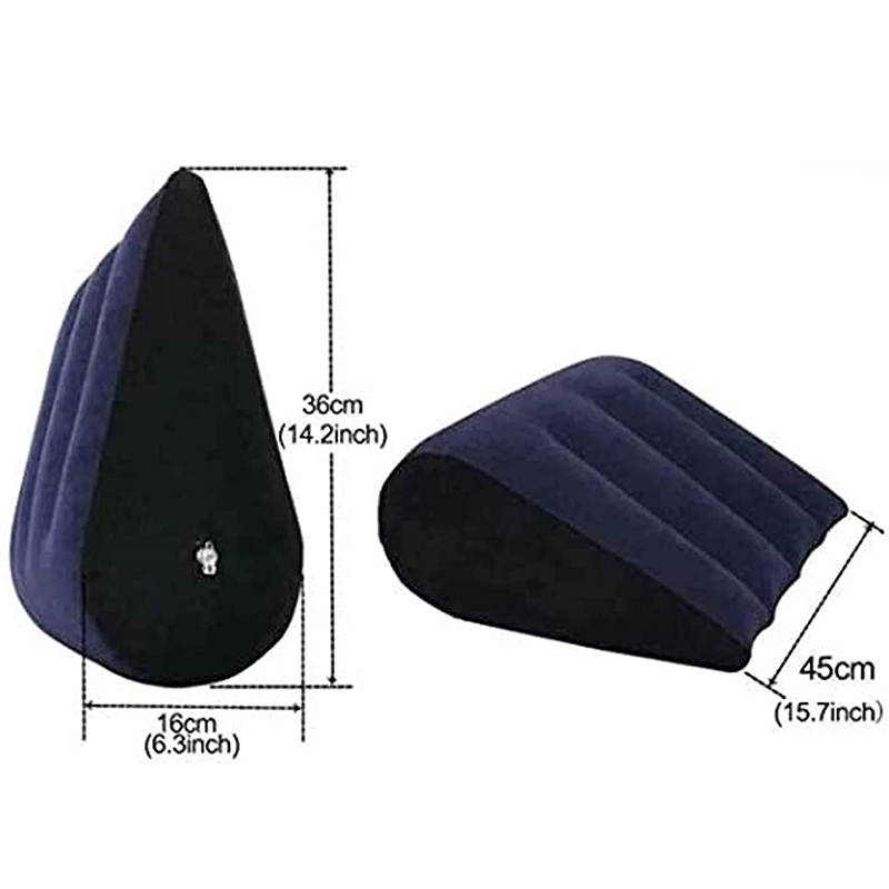 Oreiller gonflable flocage Position d'amour coussin lit meubles compensés canapé jeux de nuit Couples aide oreillers mari et femme: Bleu