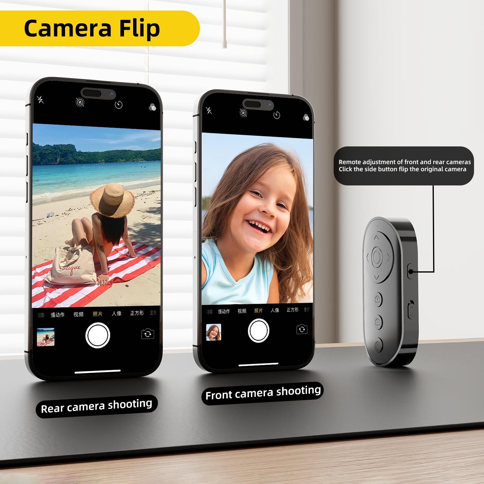 Bluetooth Camera Remote Shutter for smartphone Wireless Video Scrolling Remote for iOS & Android, Page Turner for E-Book App