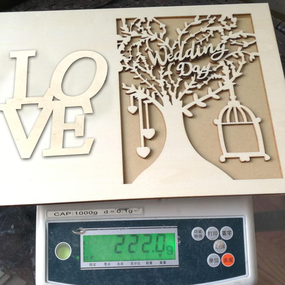 Wooden Wedding Guest Signs Book Rustic Sweet Romantic Love Hollow Guestbook Home Decor