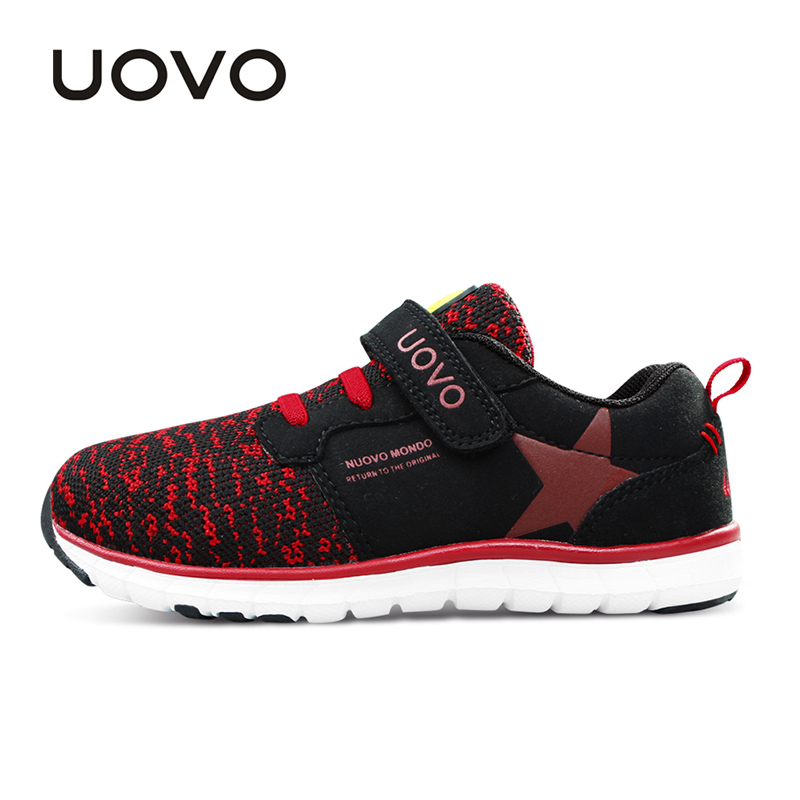 UOVO Newest Breathable Spring Autumn Boys Light-Weight Sole Children Sneakers Flexible Shoes For Kids