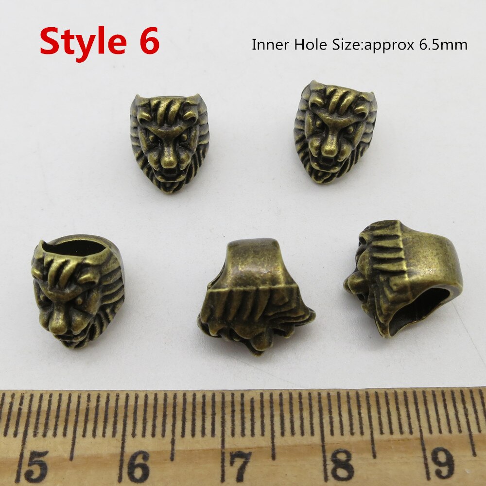 5 st olika stilar viking rune hår fläta dread beard dreadlock pärlor ringar tub för kvinnor män tillbehör: 5 st stil 6