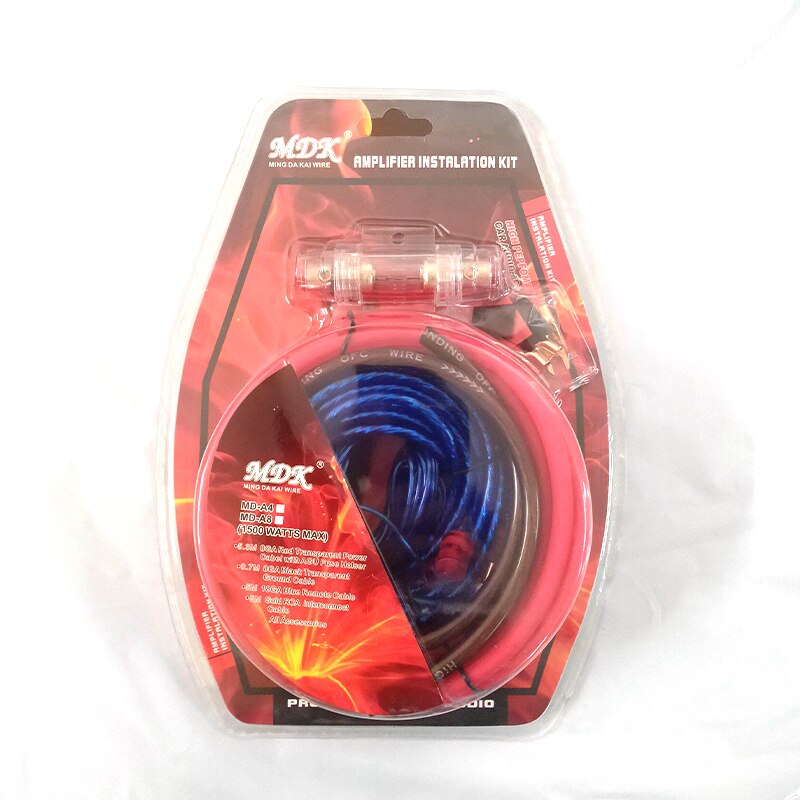60 AMP Fuse Holder 8GA Power Cable Subwoofer Speaker 1500W Car Audio Wire Wiring Amplifier Installation Kit