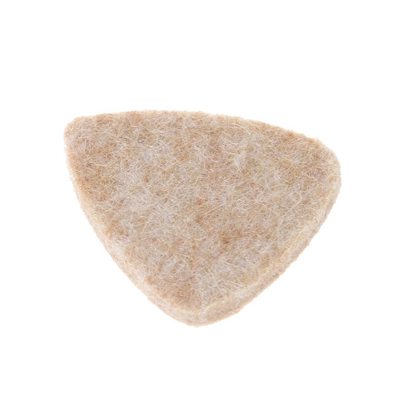 -10 Uds. Púas de guitarra de mandolina con picos de fieltro de lana de ukelele duro suave, 5 uds. De Color rojo y 5 uds. De madera