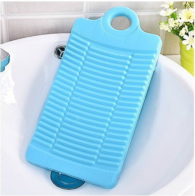 Accesorios para colada antideslizante, Mini lavadero, tabla de lavar ropa de plástico, limpieza, lavado de ropa: blue