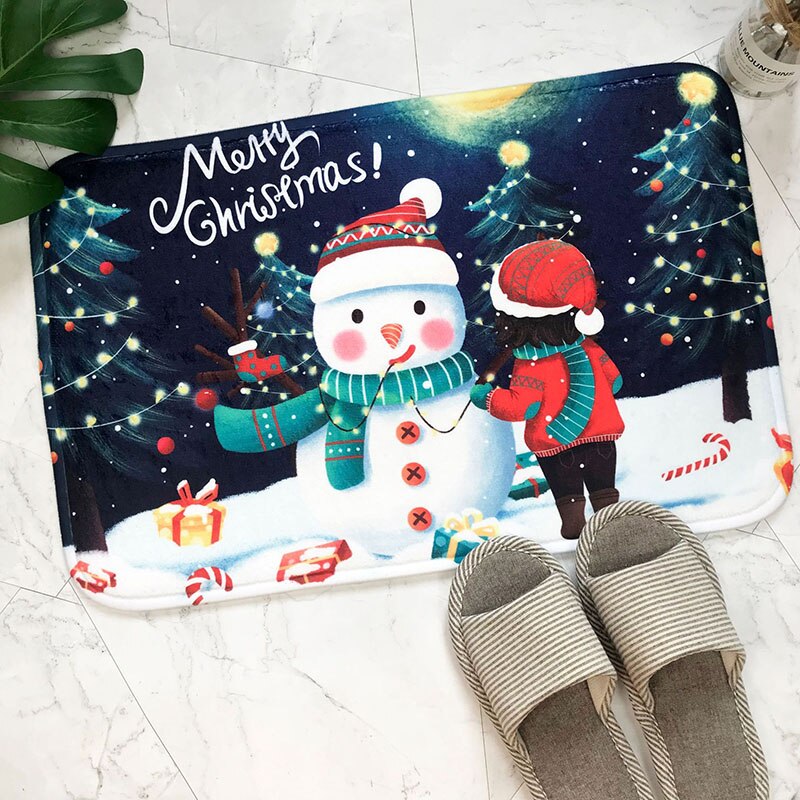 God jul matte utendørs teppe dørmatte nisse ornament julepynt til hjemmet xmas navidad dekor noel år: Stil 10
