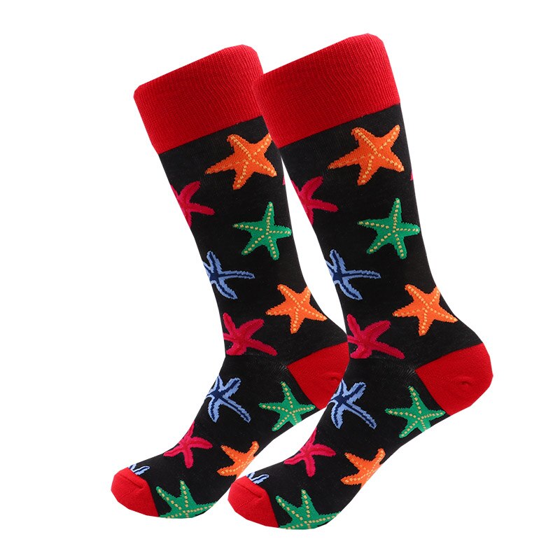 Glade sokker bomull soft sox vakker lama hund kurve menn morsomme kvinner damer jenter kunst: Fuchsia