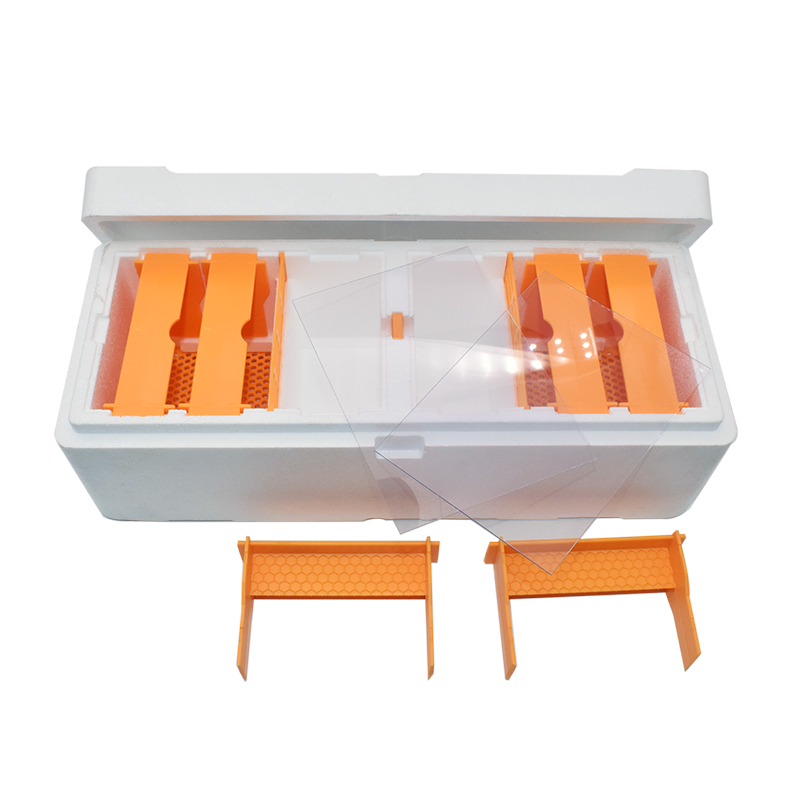 High Strength EPS Bee Hive Mini Mating Box Mating Beehive with Plastic Frames Beekeeping Pollination Box Nuc Beehive
