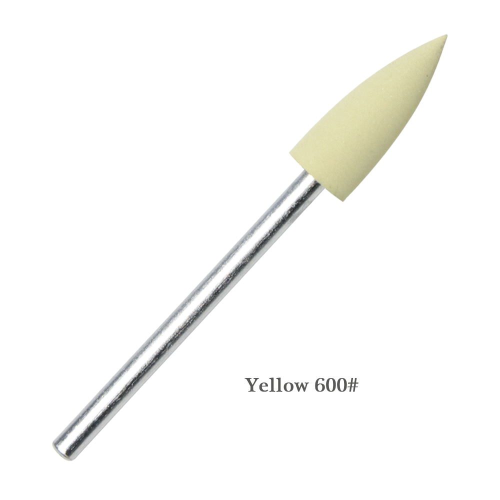 1pcs Rubber Silicon Nail Art Drill Bit 7 Colors Milling Cutter Manicure Pedicure Tools For Electric Machine JIGJ01: GJ01 Yellow