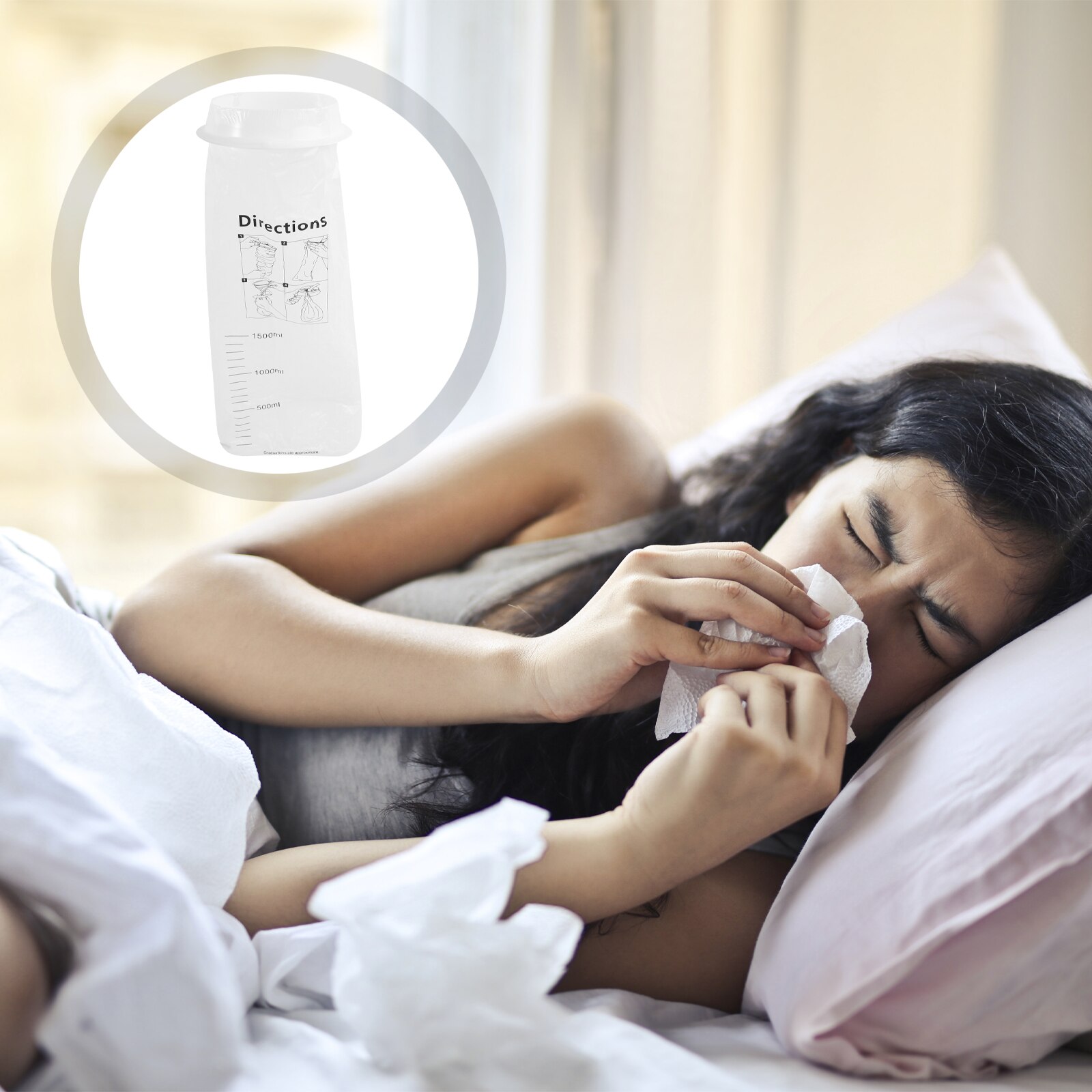 15pcs 1500ML Disposable Sick Vomit Bag Puke Bag Travel or Emergency Sick Air Sickness Emesis Bag