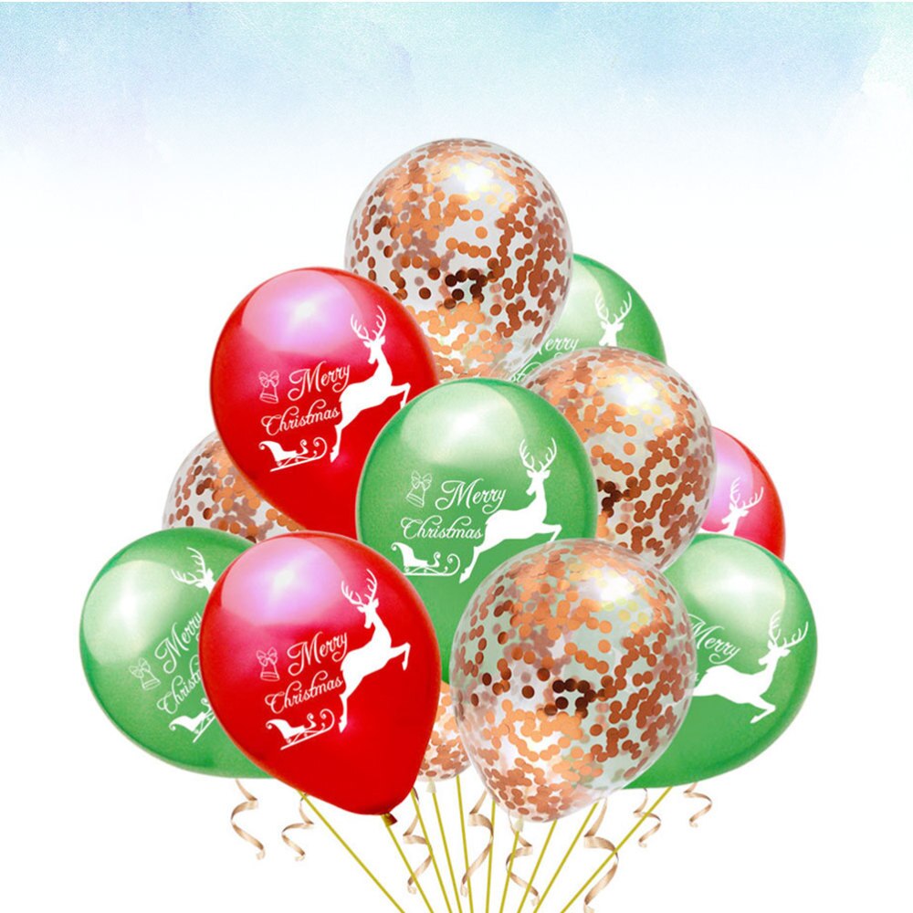 Letter 12 Inches Merry Christmas Elk Printed Decoration Ornament Latex Balloon Party Balloon for Christmas