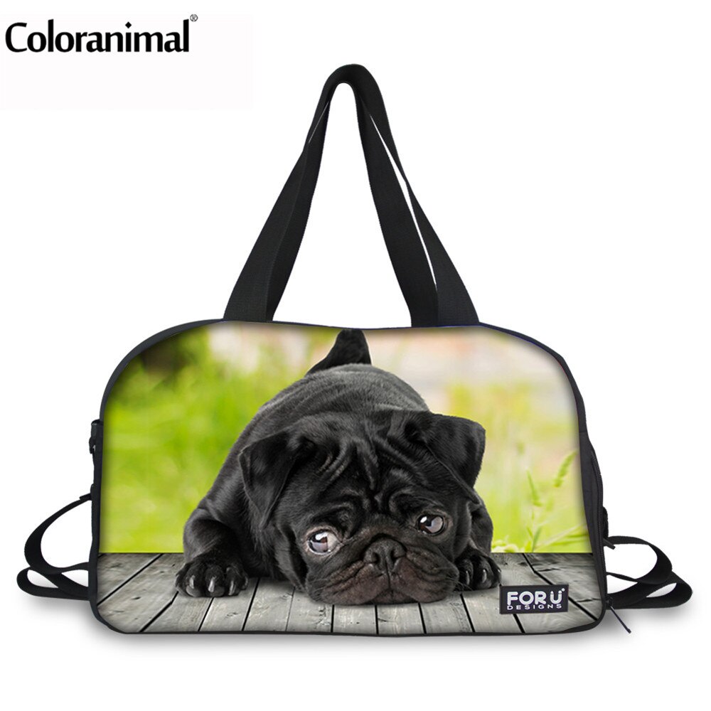 Coloranimal Semplice Travle Borsa sacchetto di Mano Delle Donne Simpatico Gatto e Cane di Stampa per Le Donne Big Duffle Bag Multifunzione Borsa Week-End: CA4965T