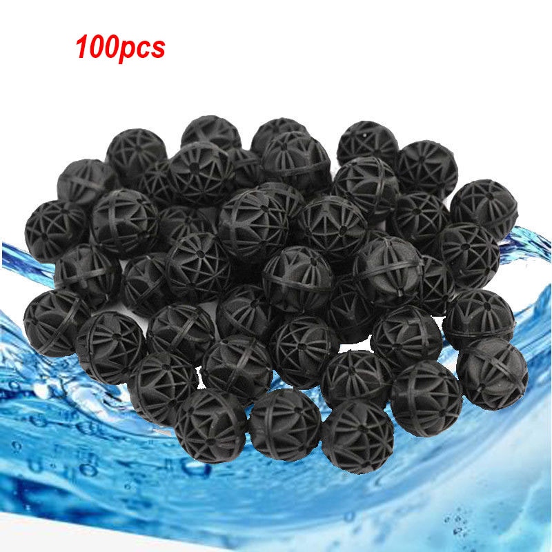 Bolas bioquímicas de 16mm para acuario, bolas bioquímicas para filtro de Acuario, accesorios para pecera, , 100 Uds.